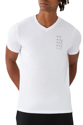 Repeat Logo V-Neck T-Shirt